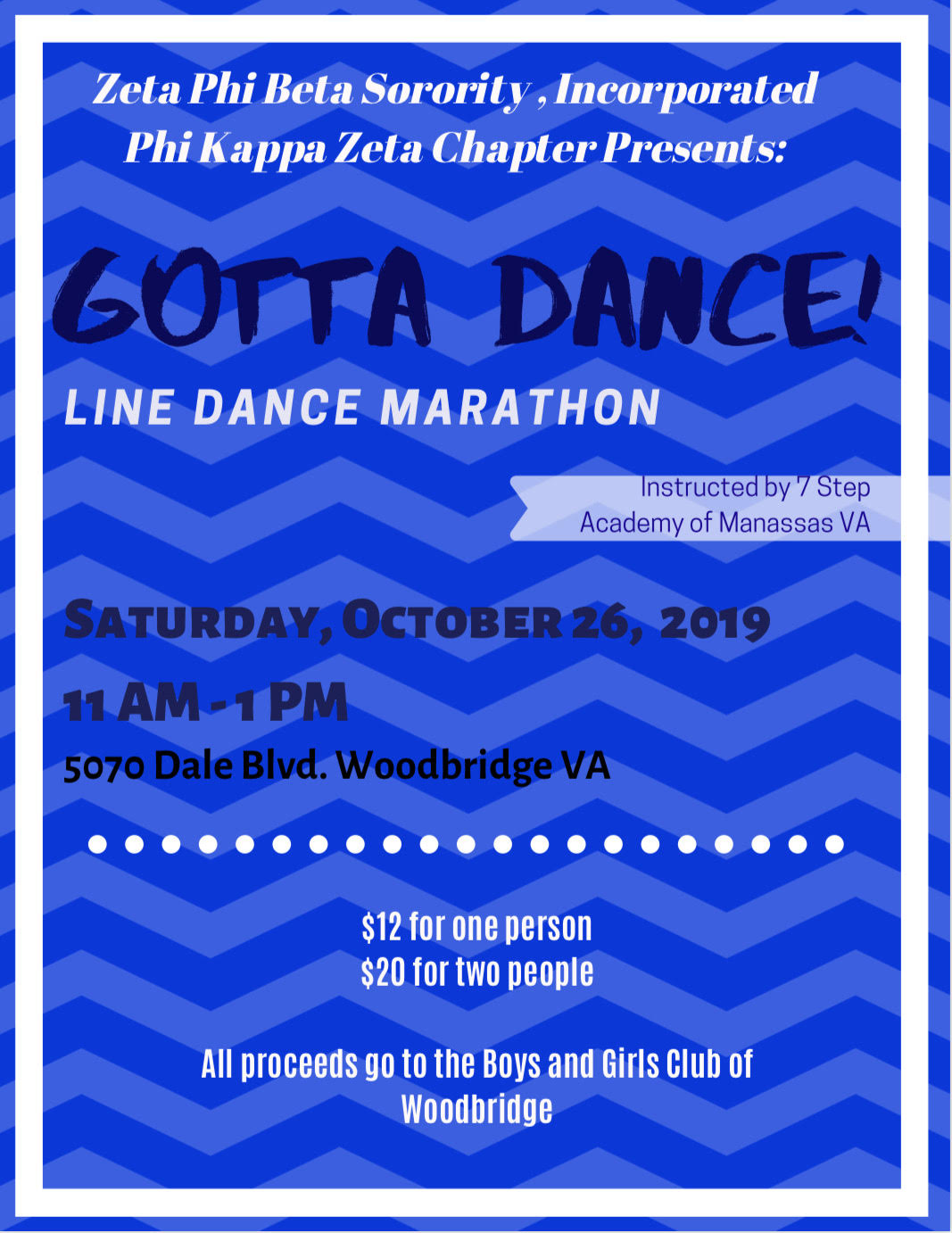 Line Dance Marathon Zeta Phi Beta Sorority, Inc. Phi Kappa Zeta Chapter